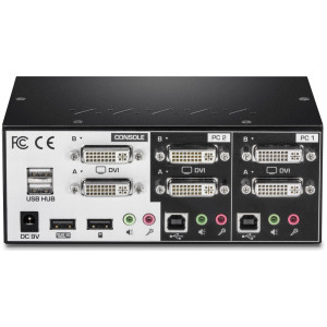 TRENDnet TK-232DV 2-Port Desktop KVM Switch, 2046 x 1536 resolution, 2 USB 2.0